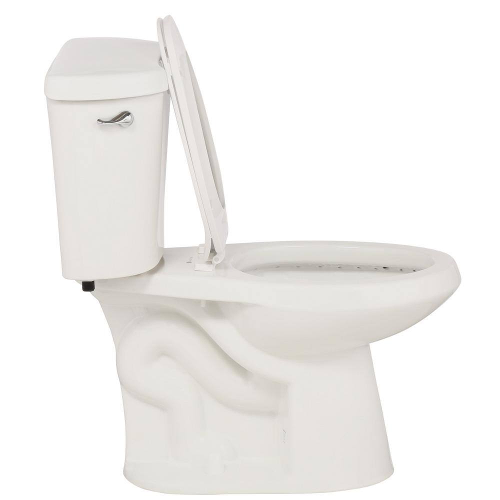 2-Piece 1.28 GPF High-Efficiency Single-Flush Elongated Toilet, White - Image 3