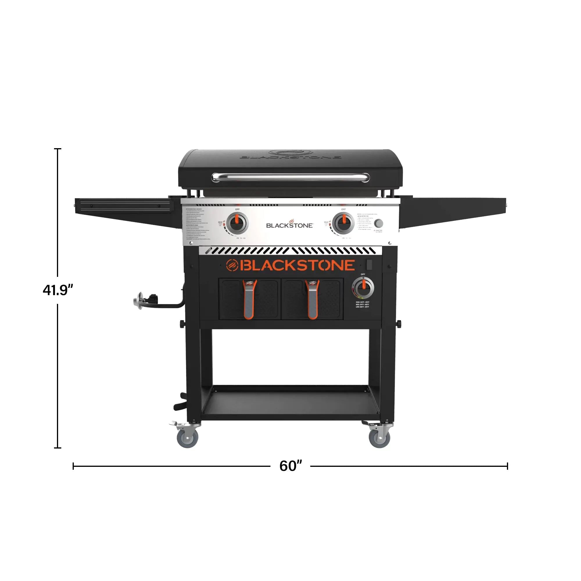 28-Inch 2-Burner Griddle with Electric Air Fryer and Hood - Image 7