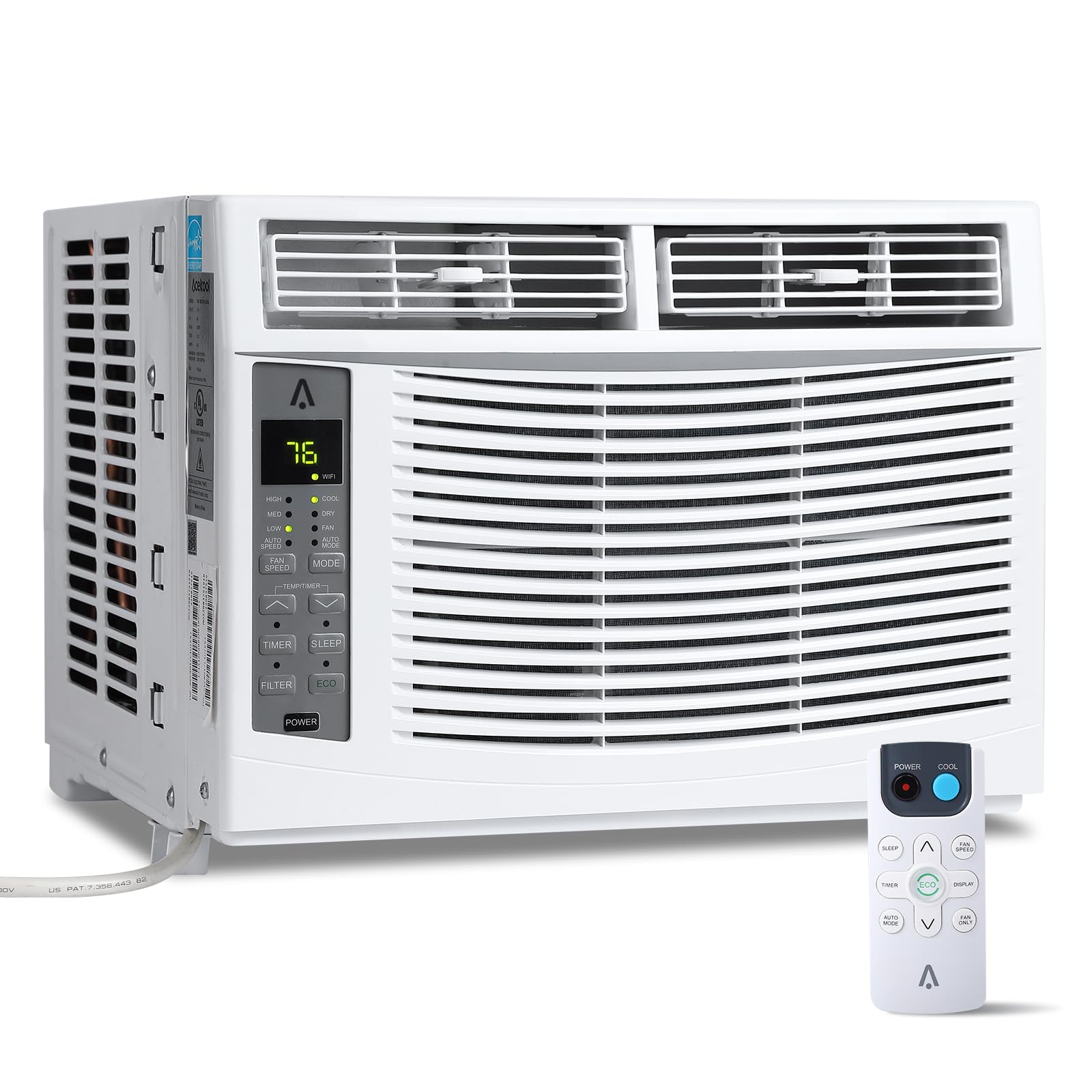 6,000 BTU Window Air Conditioner, 115V, with Reusable Filter and Controls - Image 2